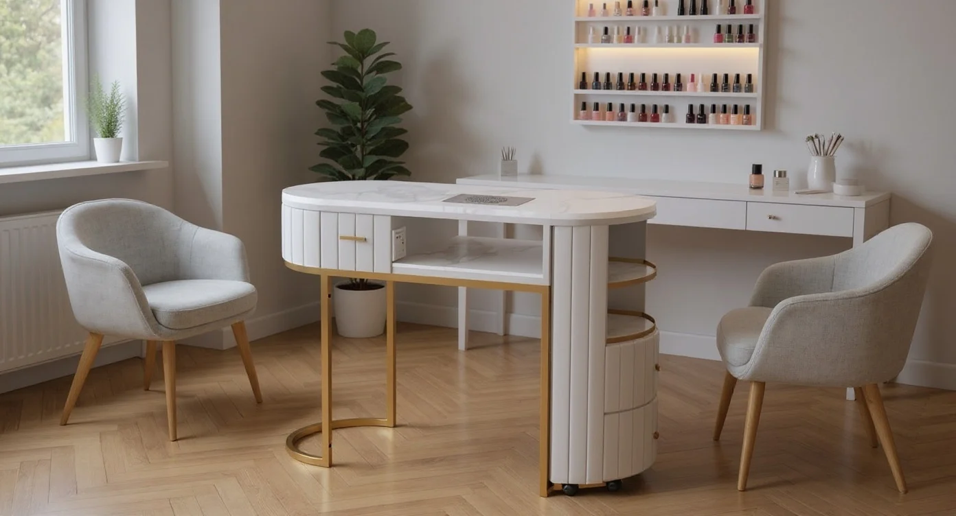 Tavolo Manicure: Legno Massello vs Marmo Naturale - La Scelta di Lusso per il Tuo Salone | Guida 2025