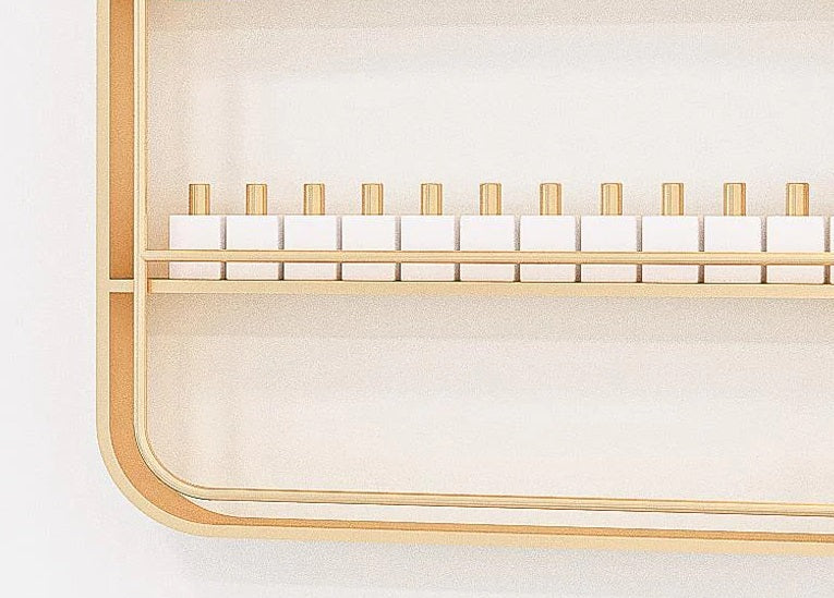 Espositore unghie nail manicure scaffale ikea