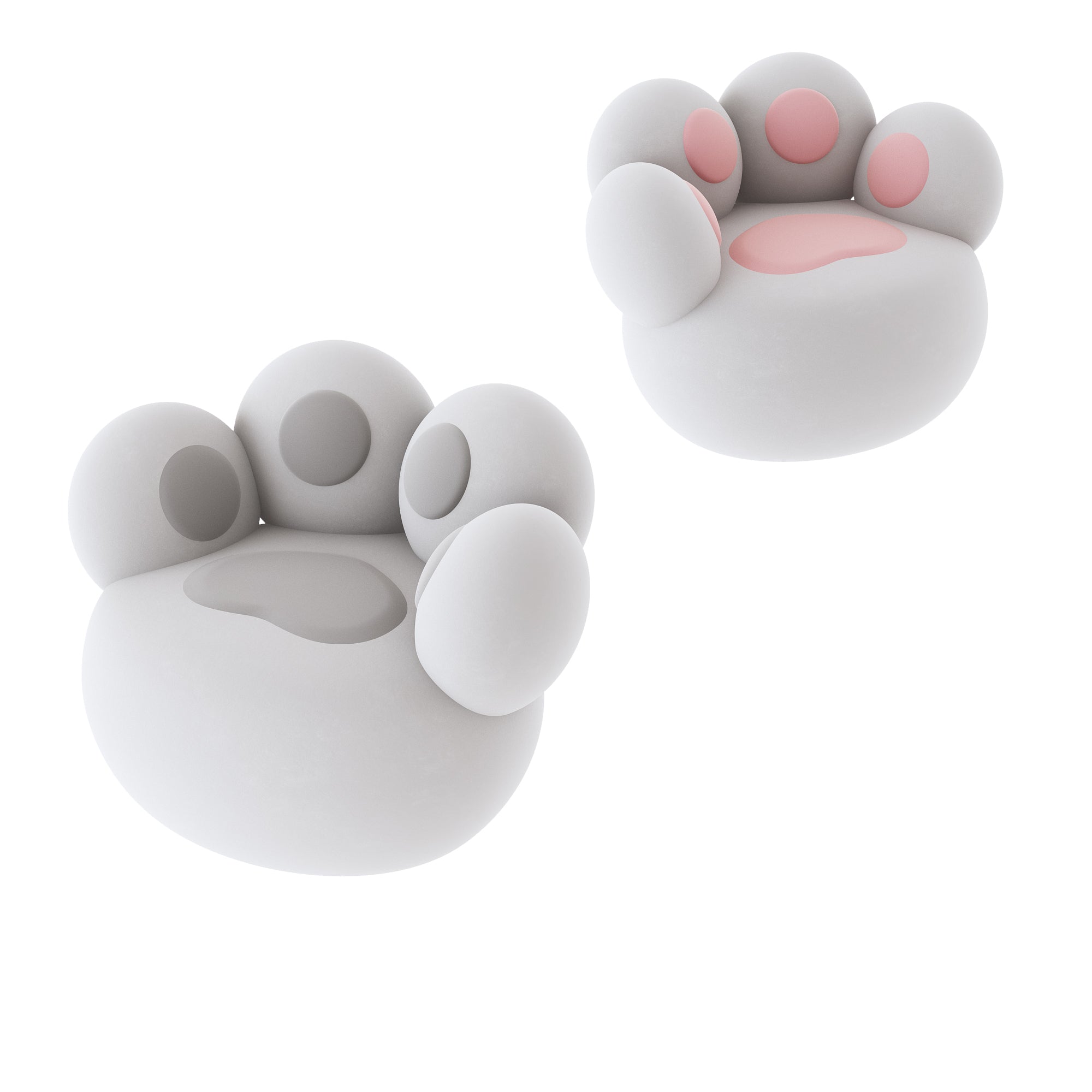 Set 10 Cucchiai In Acciaio Inox A Forma Di Zampa Di Gatto - Oro Rosa - Lunghezza 19,1 Cm