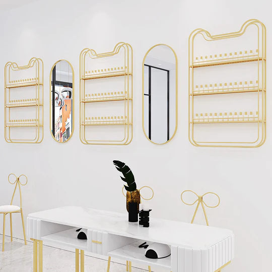 Espositore di smalti a parete a forma di gatto