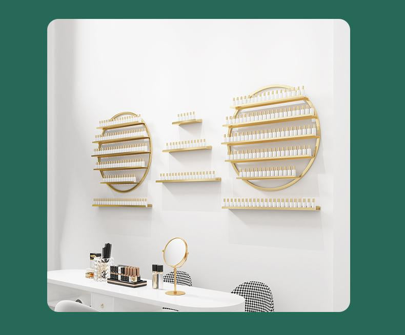 Porta smalto circolare in metallo - Organizza la tua collezione di smalti con stile elegante!