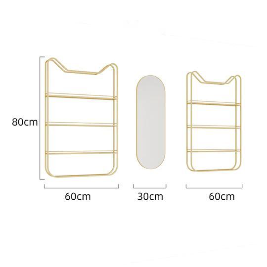 Espositore di smalti a parete a forma di gatto