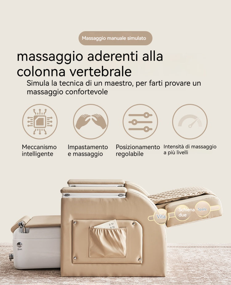 Poltrona Spa per Pedicure e Manicure – Con Vasca Integrata, Braccioli Multifunzionali e Design Elegante