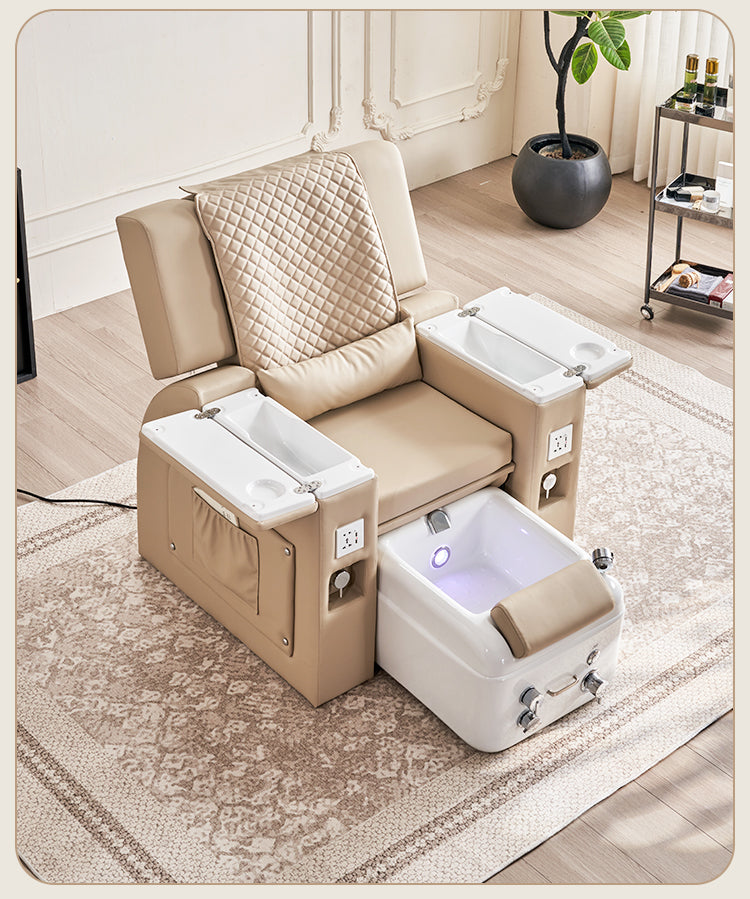 Poltrona Spa per Pedicure e Manicure – Con Vasca Integrata, Braccioli Multifunzionali e Design Elegante