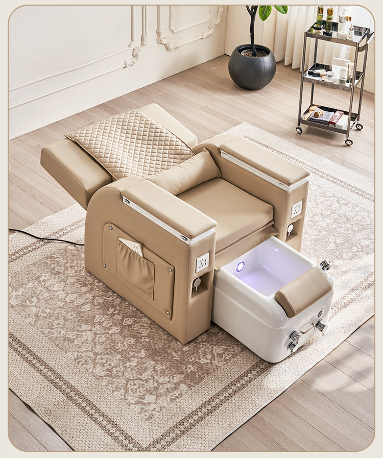 Poltrona Spa per Pedicure e Manicure – Con Vasca Integrata, Braccioli Multifunzionali e Design Elegante