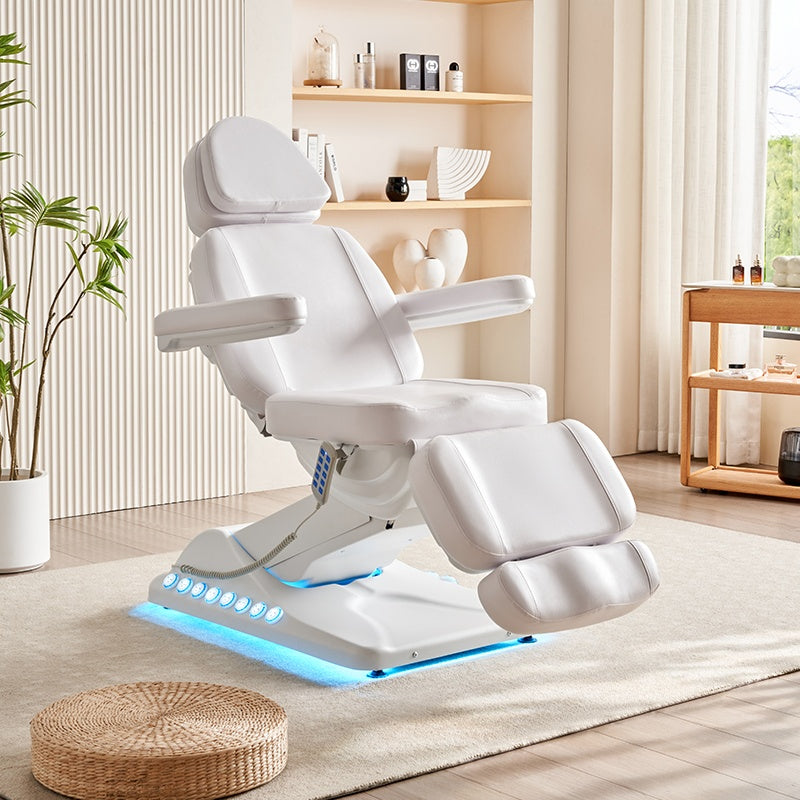 Letto Elettrico Professionale per Estetica e Massaggi – Regolabile, con Luci LED, in Pelle PU