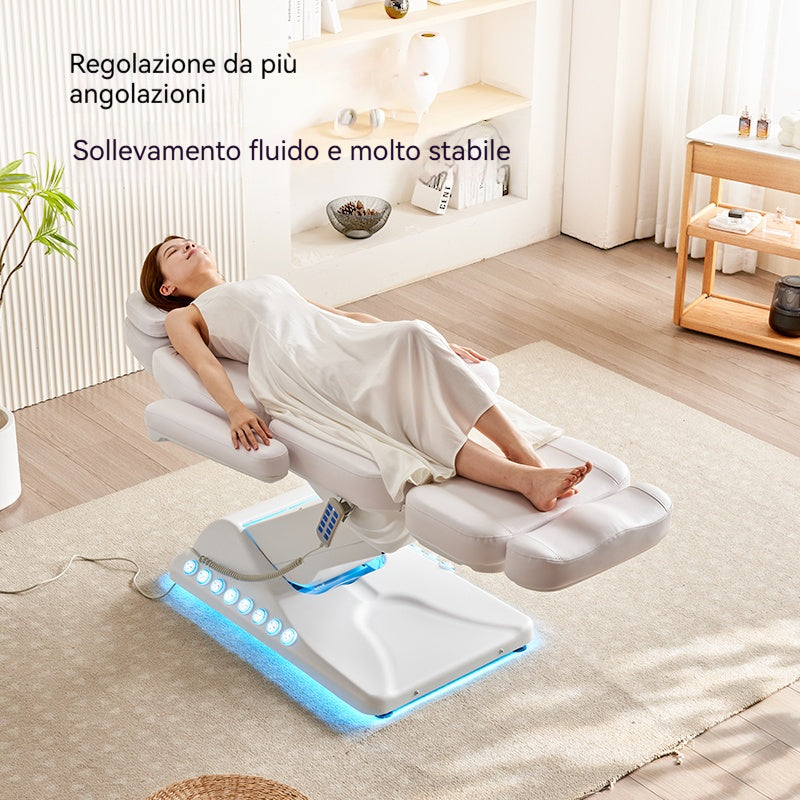 Letto Elettrico Professionale per Estetica e Massaggi – Regolabile, con Luci LED, in Pelle PU